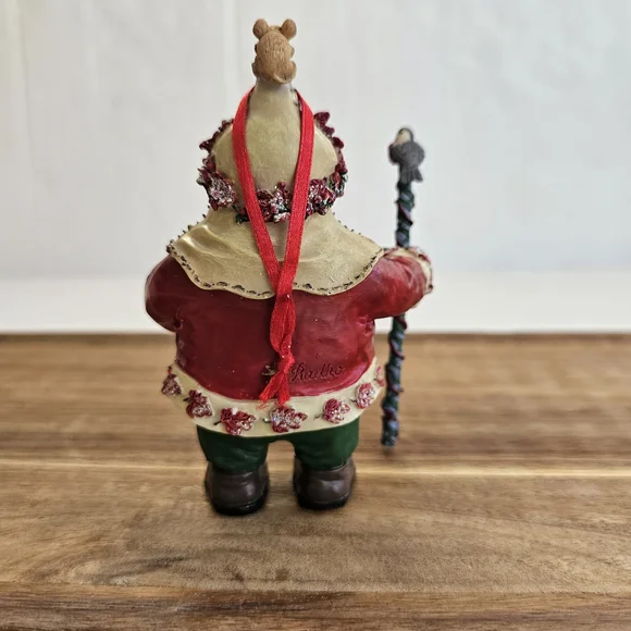 Christopher Radko Woodland Winds Frosty Leaf Santa Ornament 1998 Vintage - Picture 8 of 14